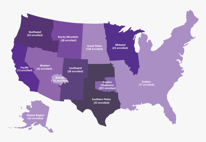 Haskell Foundation Enrollment Map - Grey Map Of The Us, HD Png Download, Free Download