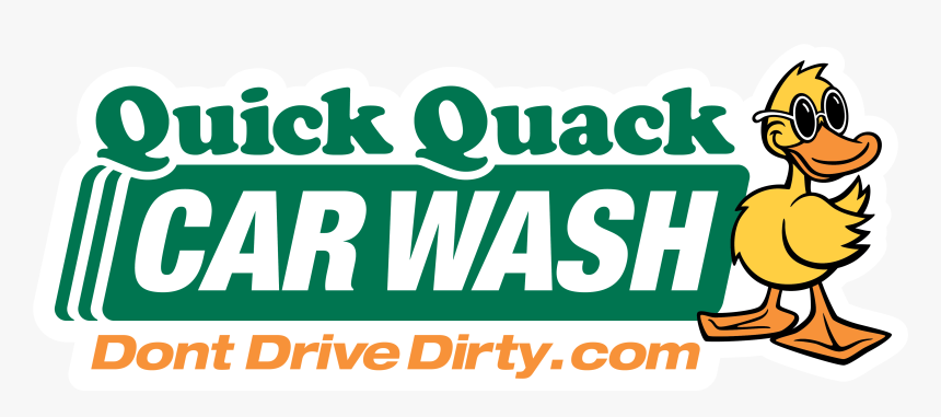 Logo Of Quick Quack Car Wash, With An Image Of Quackals, - Quick Quack Car Wash, HD Png Download, Free Download