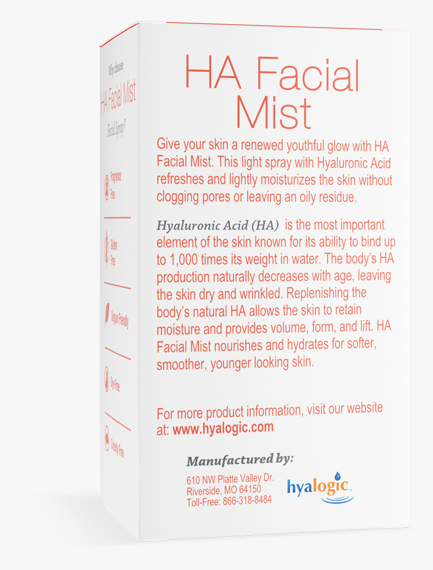 Hyalogic® Ha Facial Mist - Paper, HD Png Download, Free Download