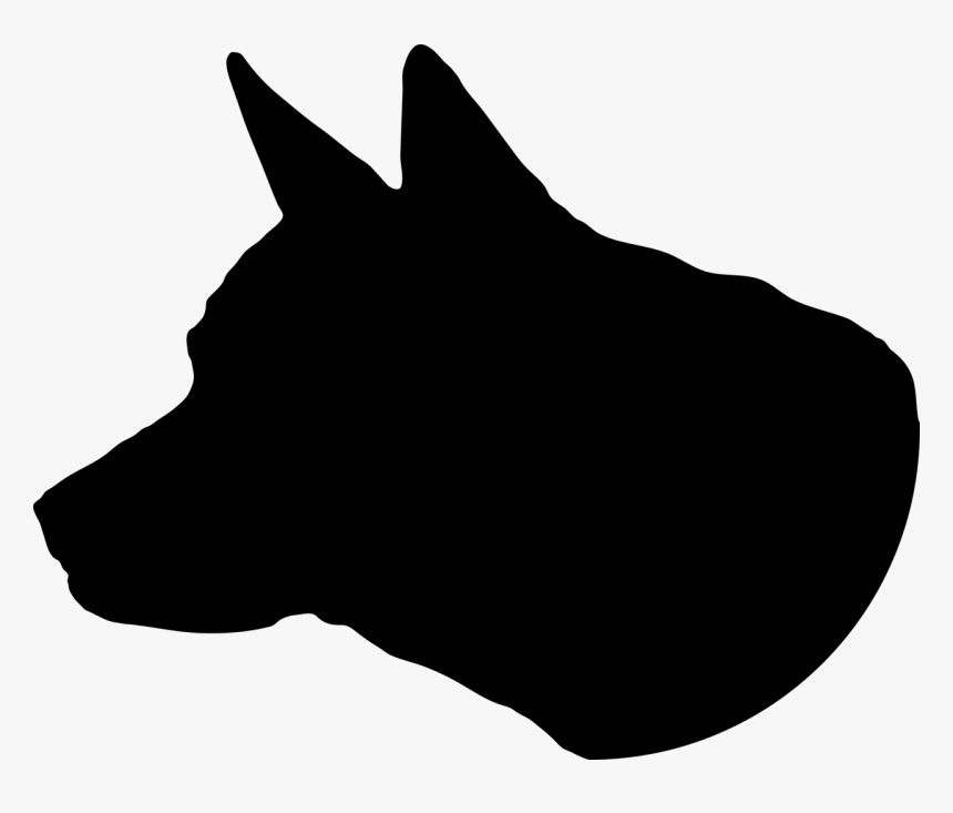 Silhouette Transparent Dog Head, HD Png Download, Free Download