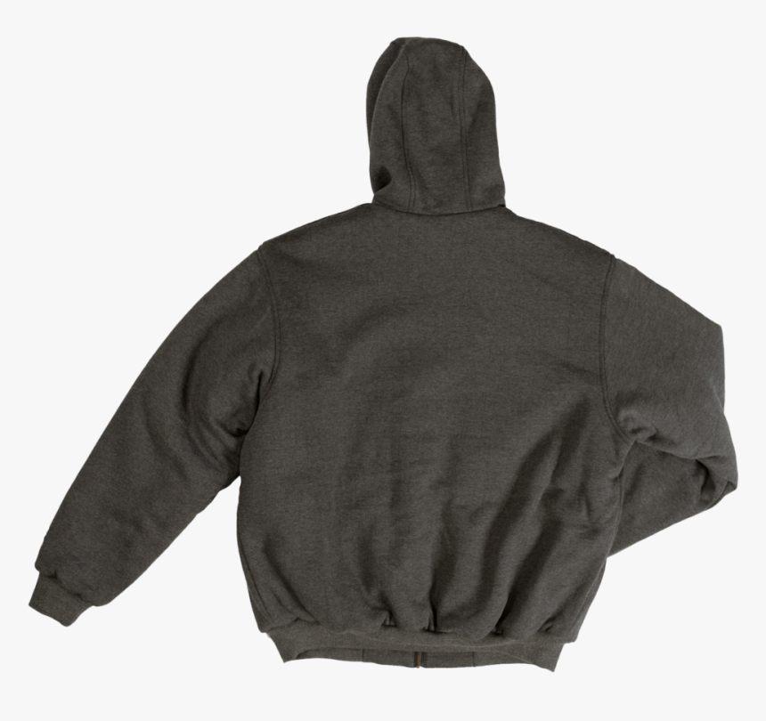 Tough Duck Mens Insulated Hoodie Charcoal Back View - Hoodie, HD Png Download, Free Download