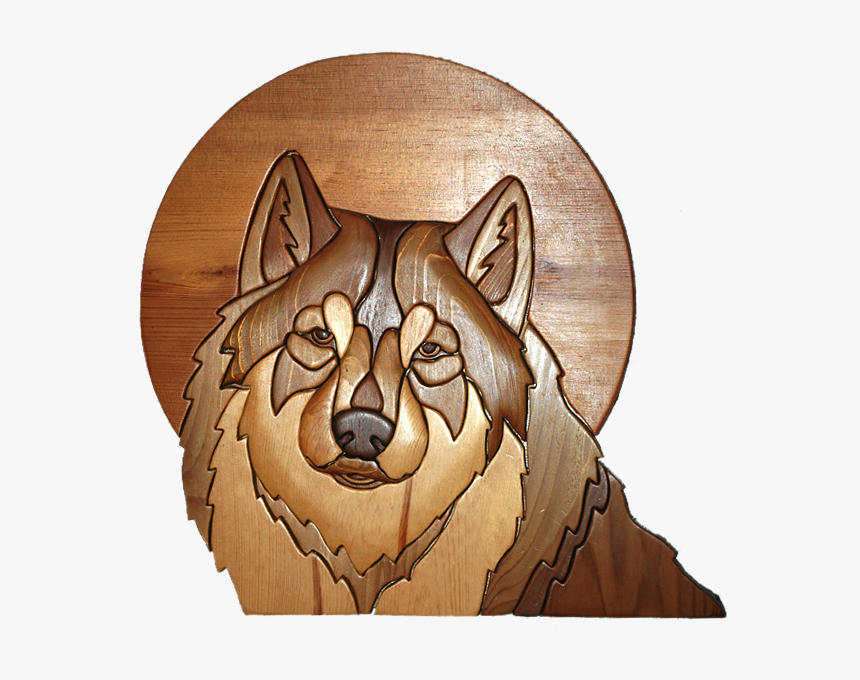 Wolf Intarsia Md 2 - Intarsia Woodworking, HD Png Download, Free Download