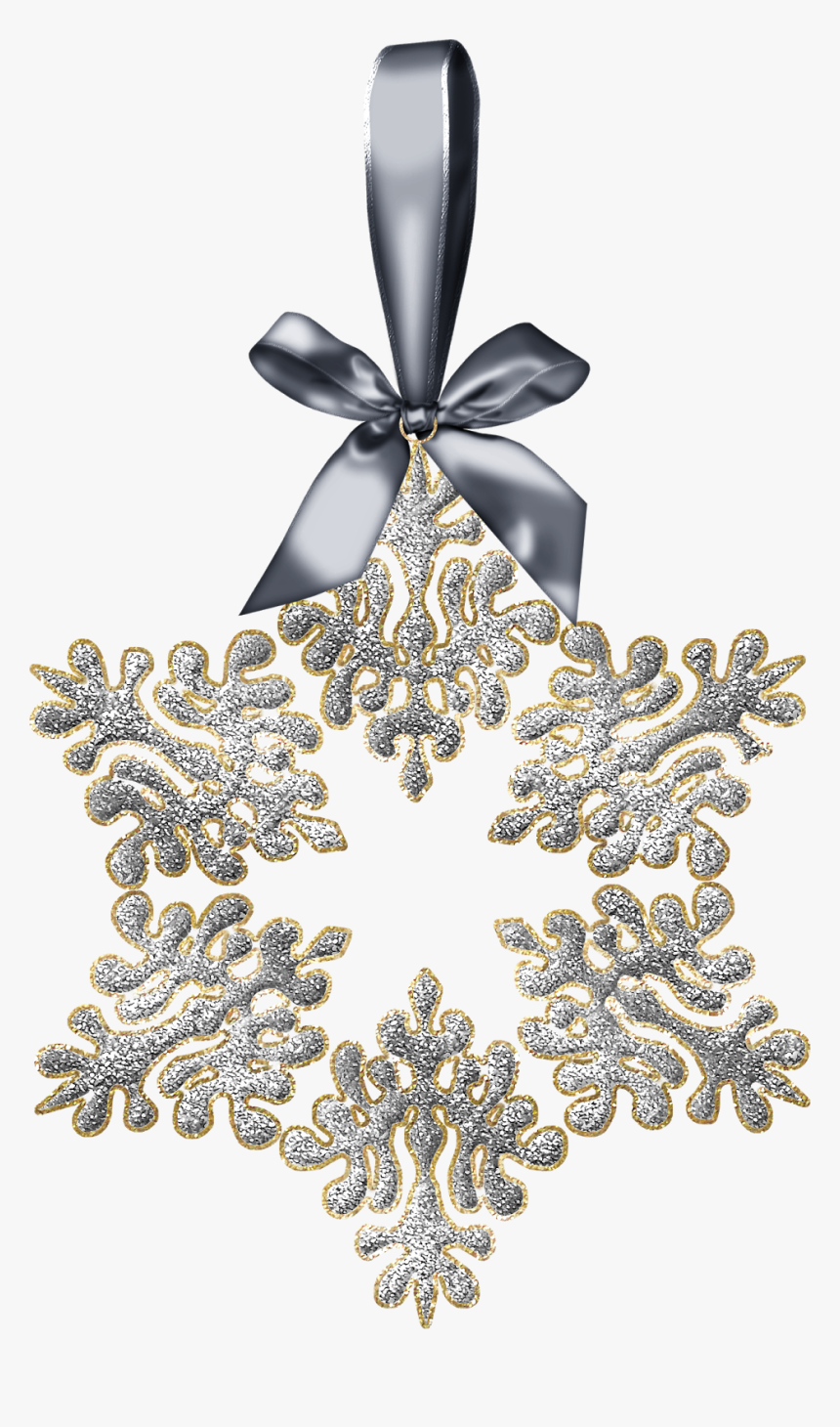 Snowflake Christmas Decoration Clipart, HD Png Download, Free Download