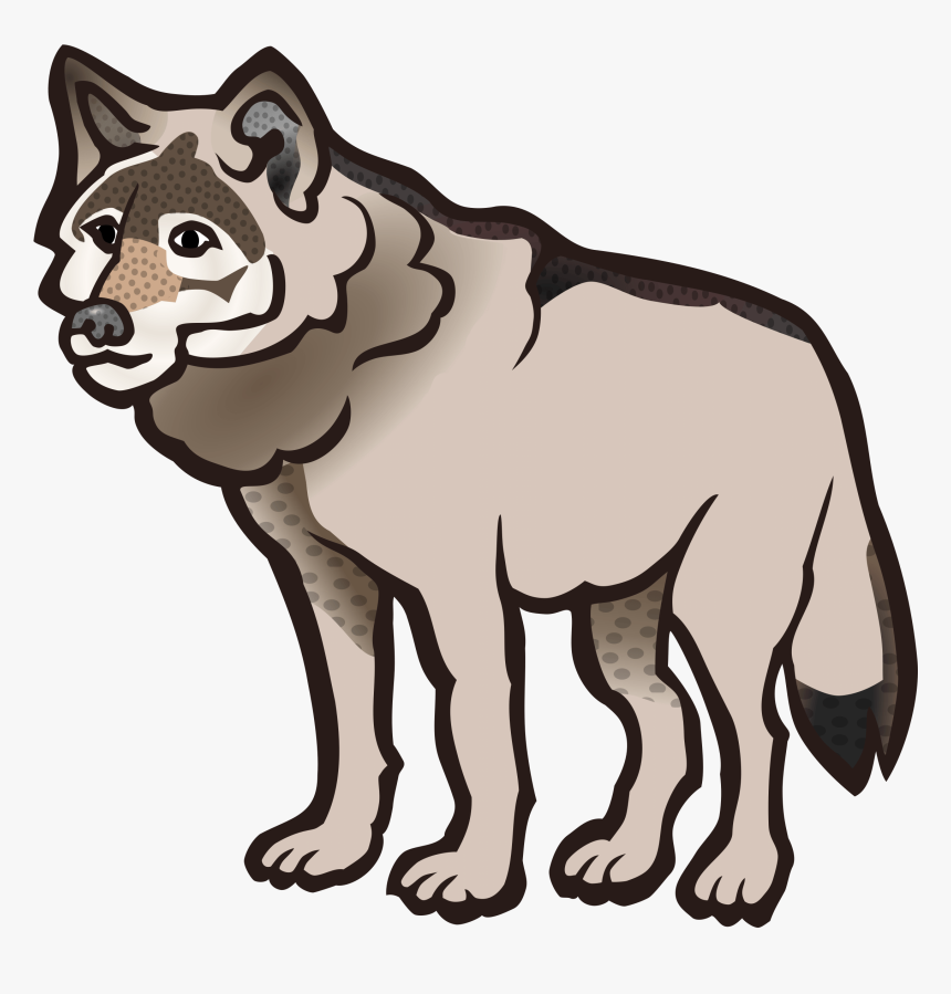 Wolf Clip Art - Wolf Clipart Black And White, HD Png Download, Free Download
