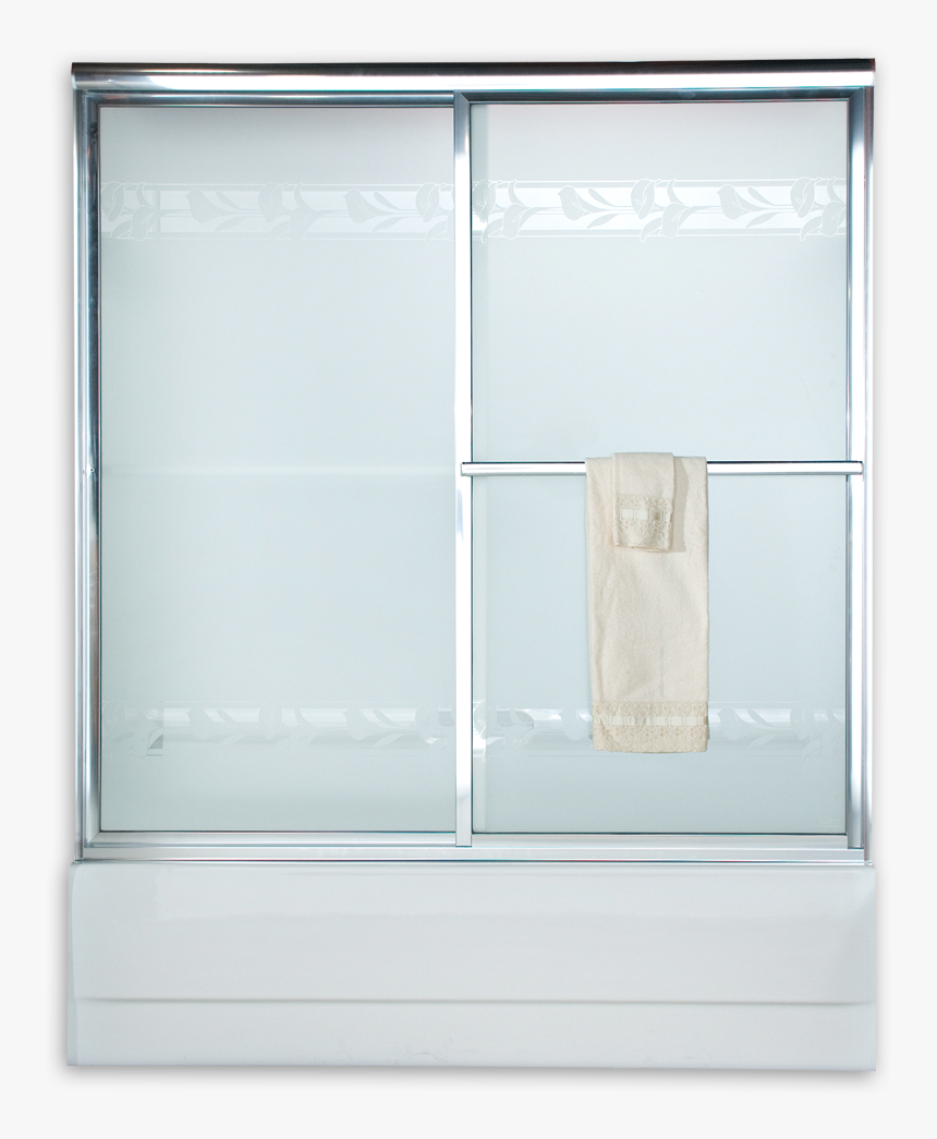 Prestige Framed Sliding Tub Shower Doors - Hammered Glass Shower Door, HD Png Download, Free Download