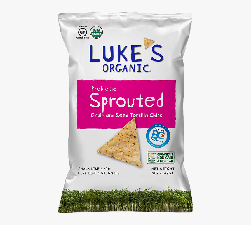 Multigrain-chips - Luke's Organic Probiotic Sprouted Multigrain Chips, HD Png Download, Free Download
