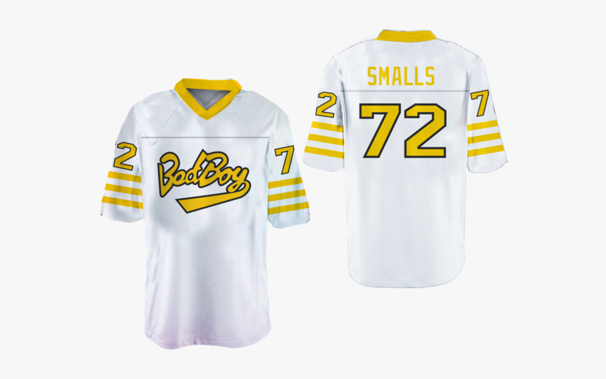 Biggie Smalls 10 Bad Boy White Football Jersey Stitch - Active Shirt, HD Png Download, Free Download