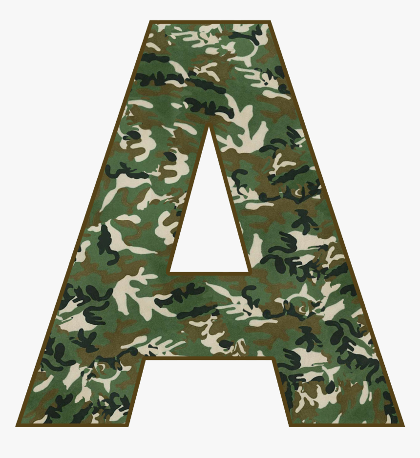 Capital Letter A Free - Letters In Camouflage, HD Png Download, Free Download