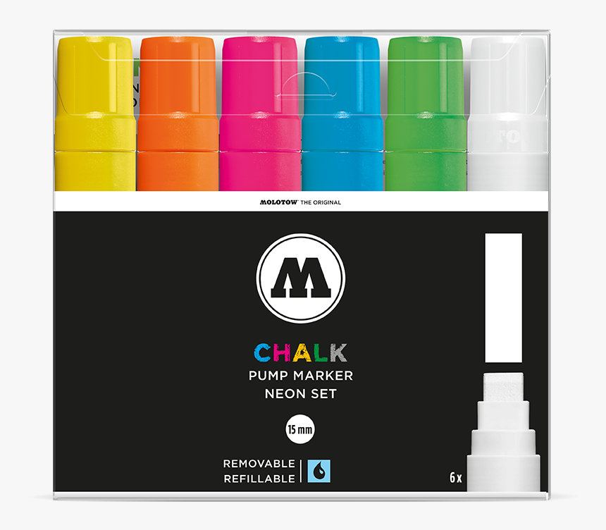 Chalk Marker Neon Set "
 Title="chalk Marker Neon Set - Molotow, HD Png Download, Free Download