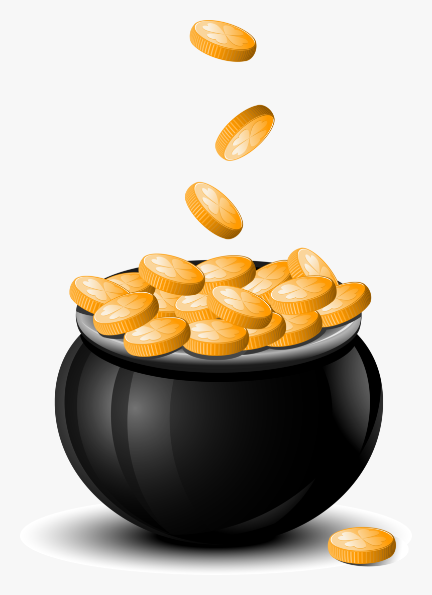 Saint Patrick S Cooking Pot Transprent Png - Clipart St Patricks Pot Of Gold, Transparent Png, Free Download