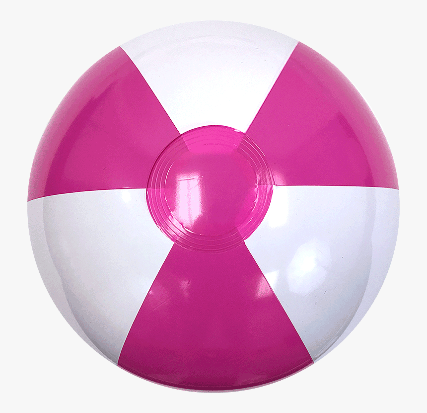16-inch Hot Pink & White Beach Balls - Pink And White Beach Balls, HD Png Download, Free Download