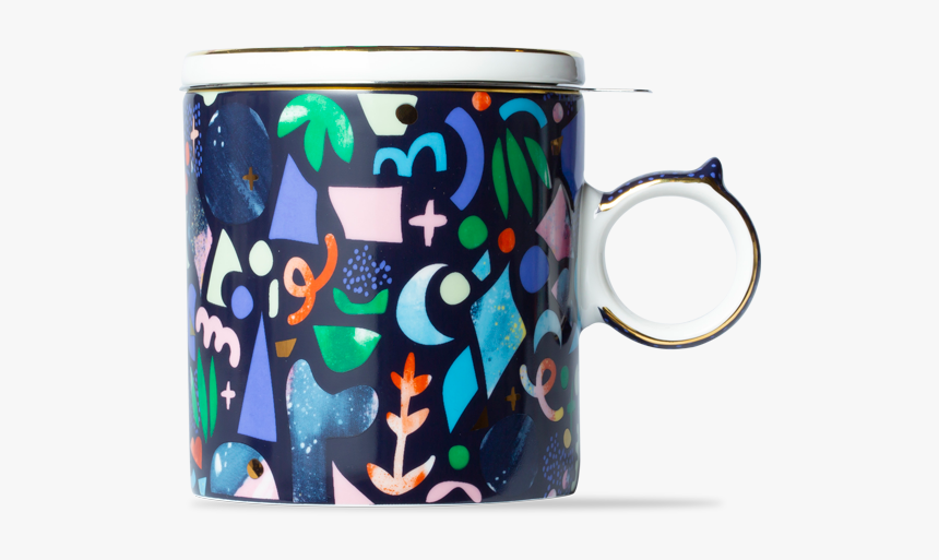 Confetti Mug With Infuser Navy - Coffee Cup, HD Png Download, Free Download