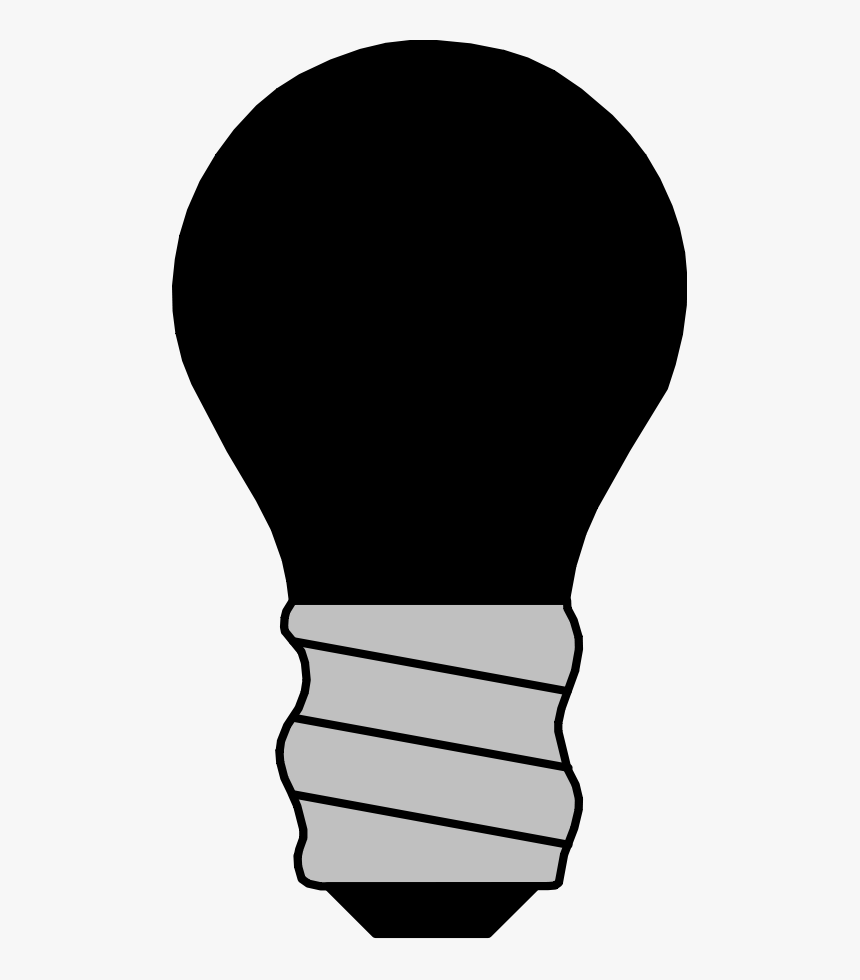 Light Bulb Off Black Svg Clip Arts - Light Bulb Off Clipart, HD Png Download, Free Download