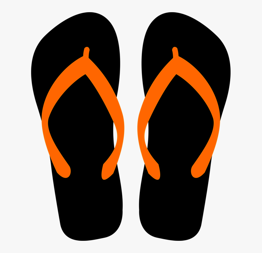 Sandal,silhouette,flip Flops - Flip Flops Png Clipart, Transparent Png, Free Download