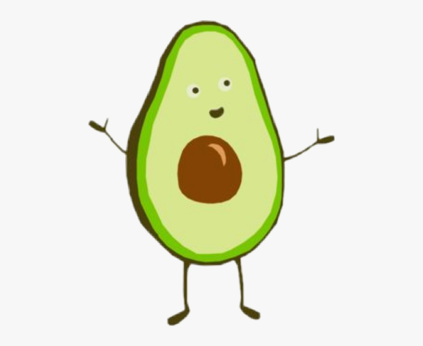 #avocado #notperfect #green #healthy #food #cute #happy - Cute Healthy Food Drawings, HD Png Download, Free Download