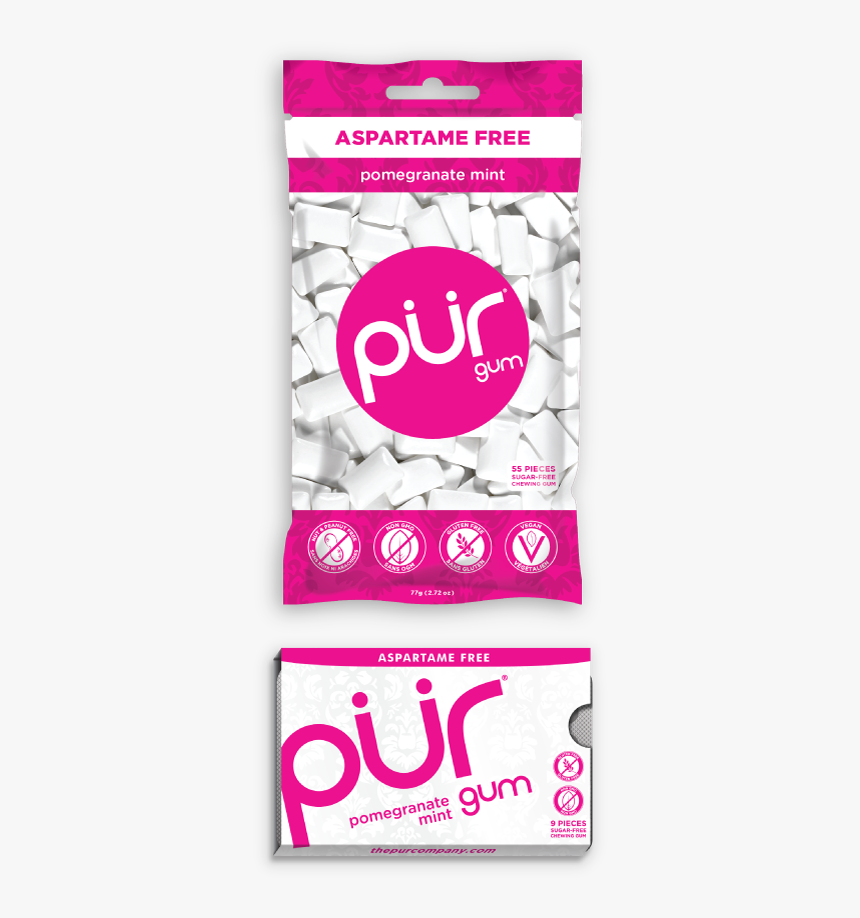 Pomegranate - Pur Gum Spearmint, HD Png Download, Free Download