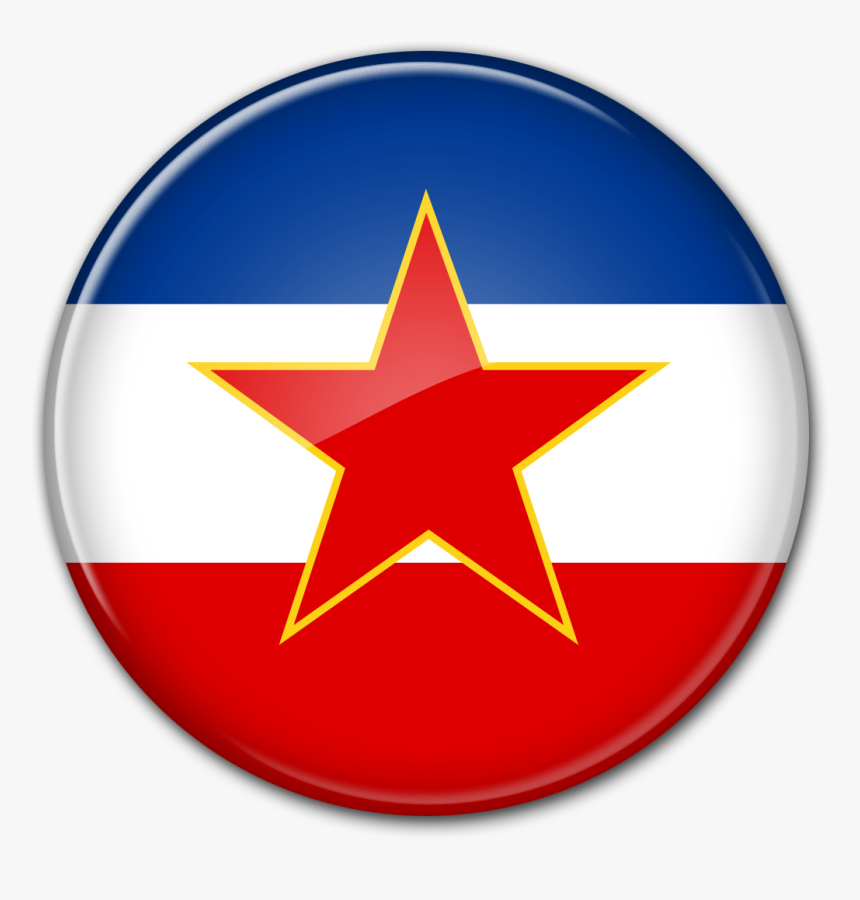 Round Flag Of Yugoslavia - Flag Blue White Red Red Star, HD Png Download, Free Download