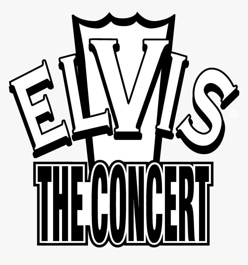 Elvis The Concert Logo Black And White - Elvis, HD Png Download, Free Download