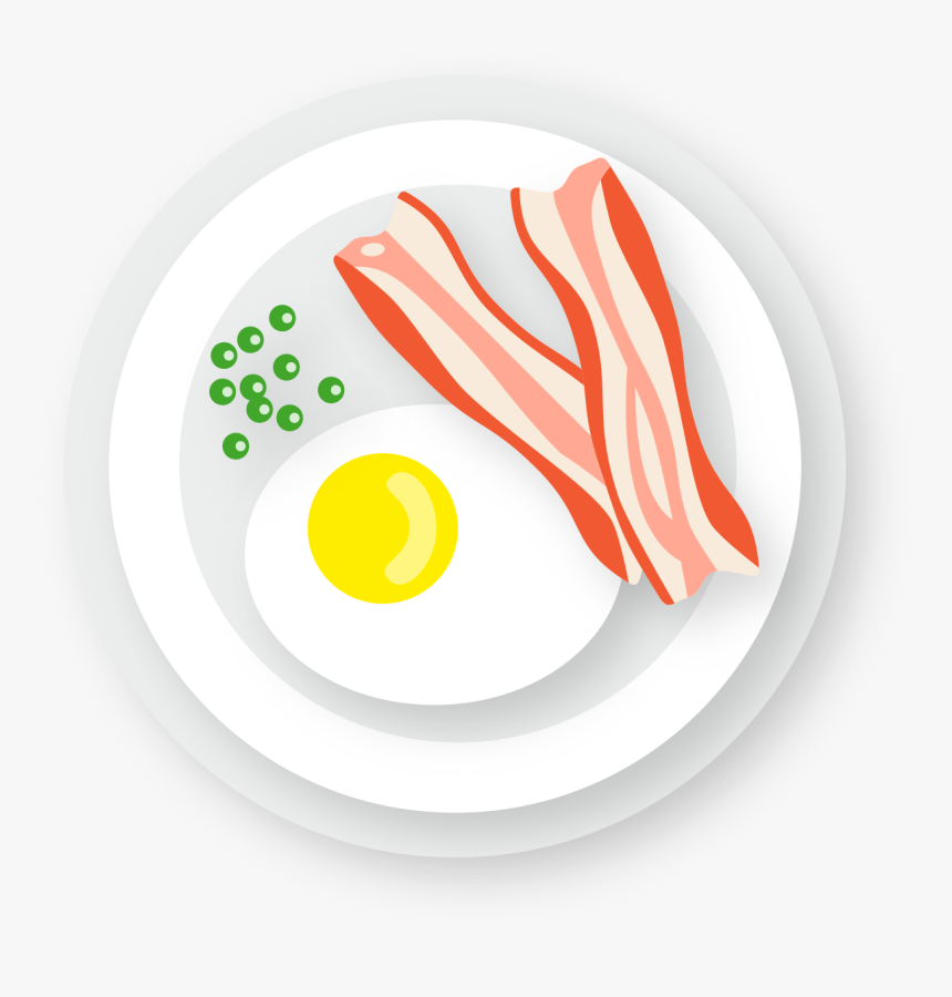 Bacon Vector Fried Egg - Circle, HD Png Download, Free Download