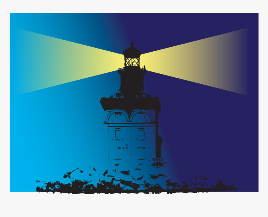 Lighthouse Illuminating At Dusk Svg Clip Arts - Illustration, HD Png Download, Free Download