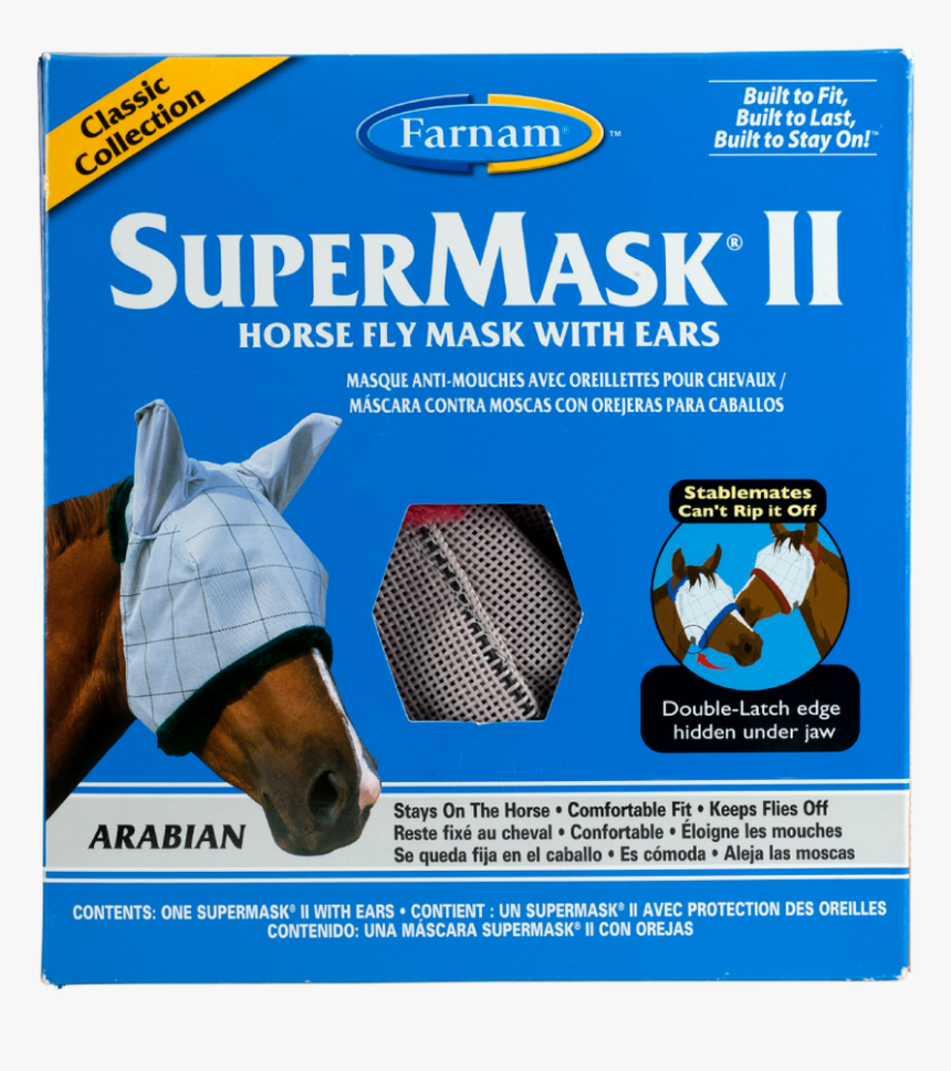 Supermask Ii Fly Control Mask With Ears - Fly Mask, HD Png Download, Free Download