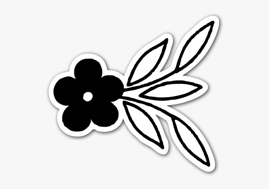 Black Flower Ornament Sticker, HD Png Download, Free Download