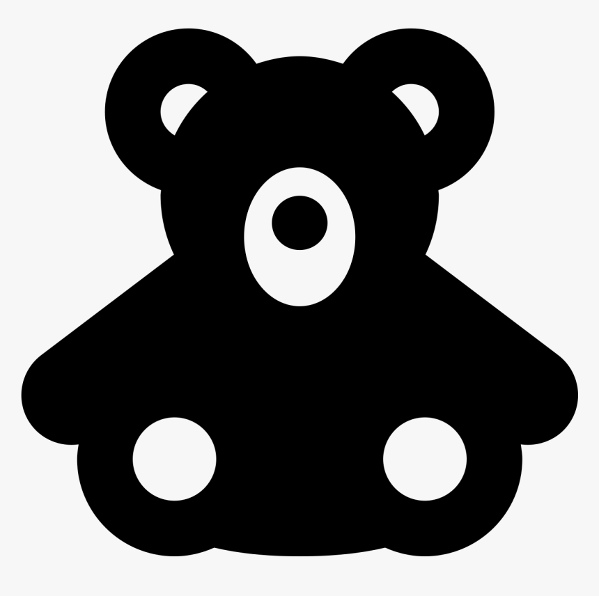 Transparent Teddy Bear Clipart Black And White - Teddy Bear Silhouette Vector, HD Png Download, Free Download