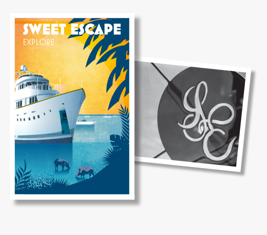 Art Deco Poster Yacht Sweet Escape Home Explore - Graphic Design, HD Png Download, Free Download