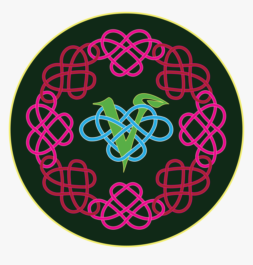A Polyamorous Vegan Heart Celtic Knotwork Circle - Circle, HD Png Download, Free Download