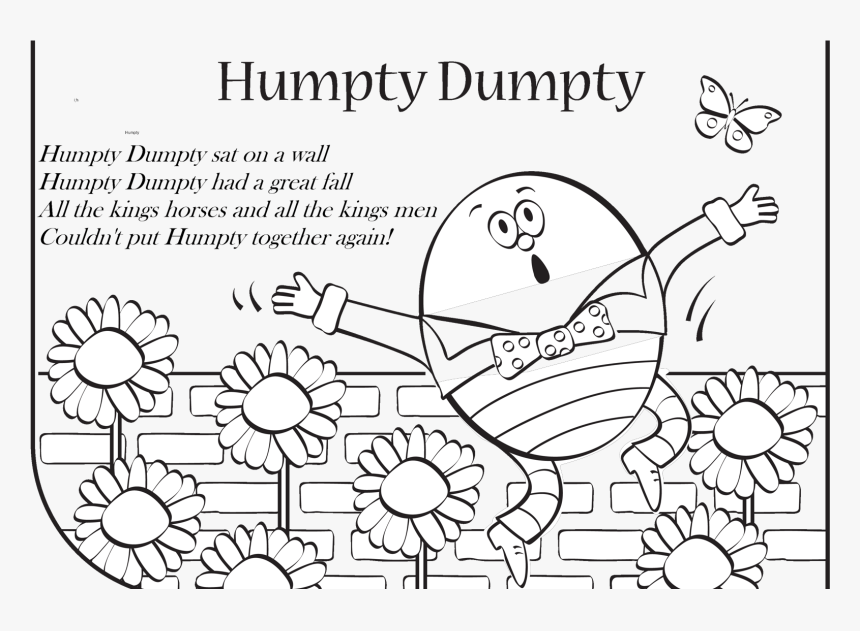 Humpty Dumpty Clipart Broken - Humpty Dumpty To Color, HD Png Download, Free Download