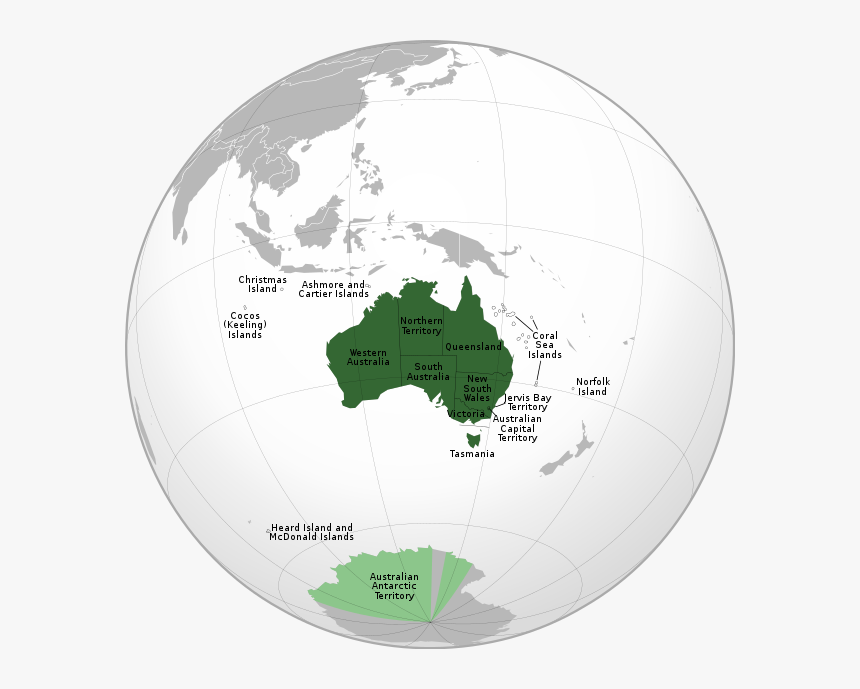 Australia States And Territories Labelled - Australian Territory, HD Png Download, Free Download