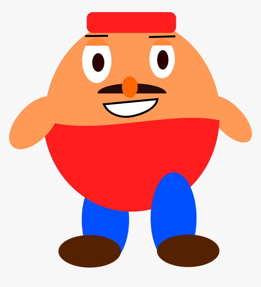 Fat Man Free Cute Platformer Game Character - Character For An Platform Game Png, Transparent Png, Free Download