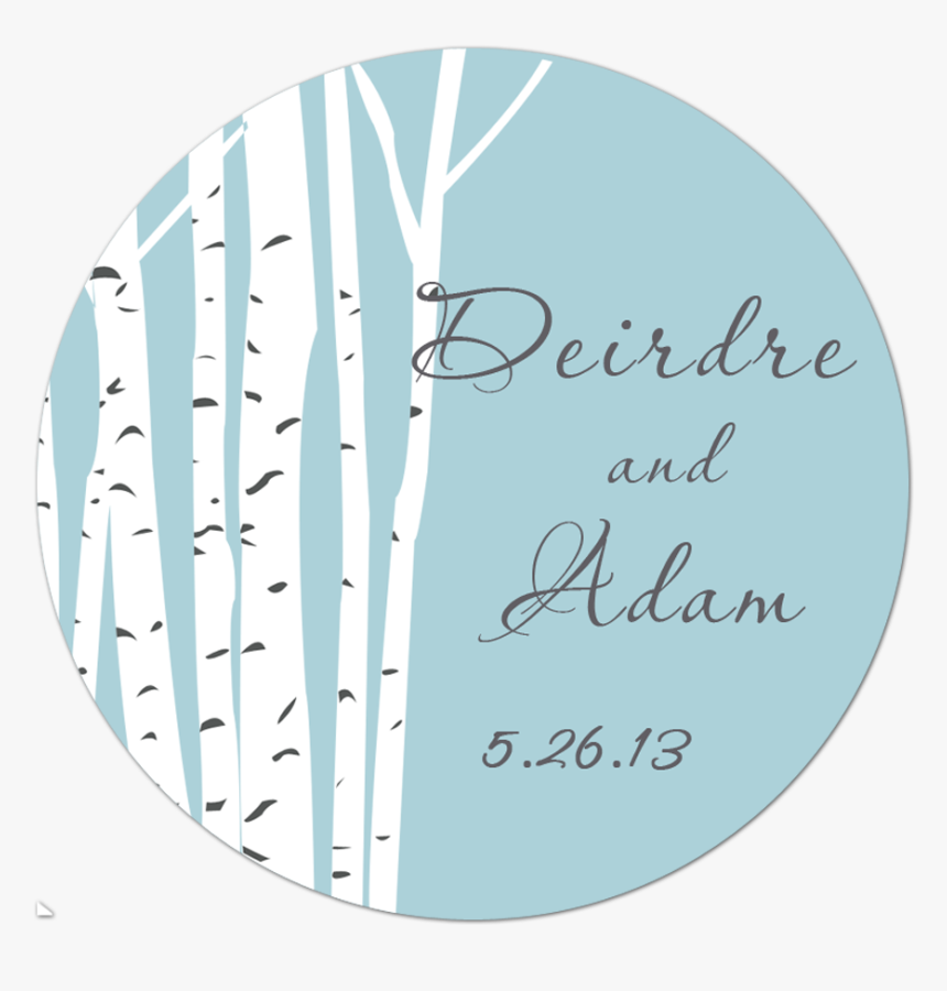 Birch Tree Personalized Sticker - Circle, HD Png Download, Free Download