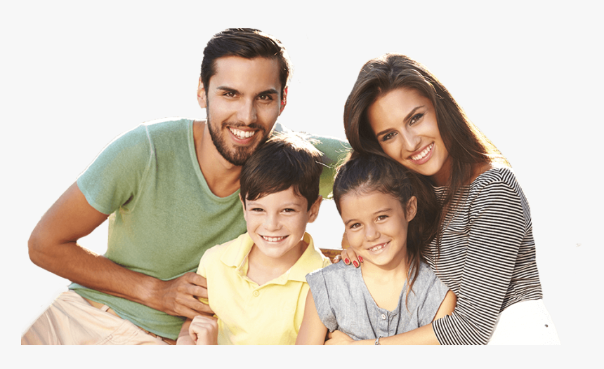 Happy Family Of Four Smiling - Dentistry, HD Png Download, Free Download