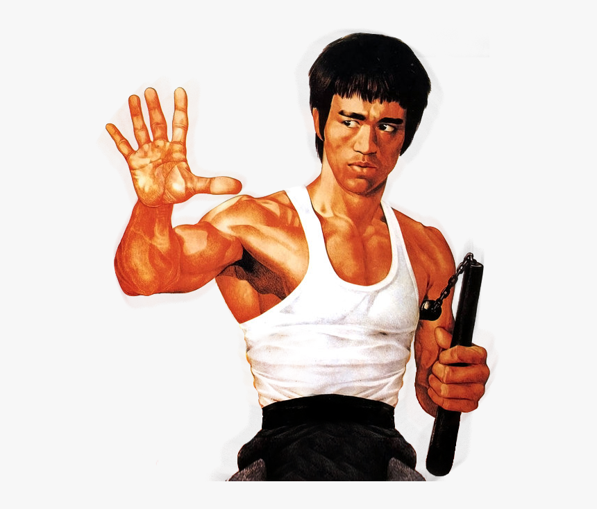 Bruce Lee Png - Bruce Lee Com Nunchaku, Transparent Png - kindpng