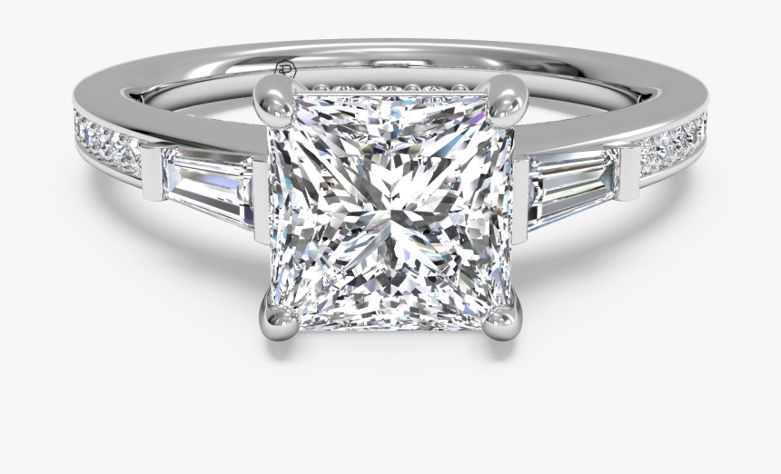 Princess Cut Diamond Ring Engagement, HD Png Download, Free Download