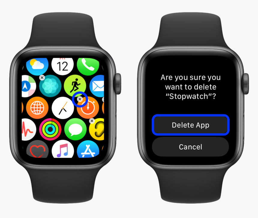 Delete Built-in Apps Apple Watch - Delete Apple On Watchos 6, HD Png Download, Free Download