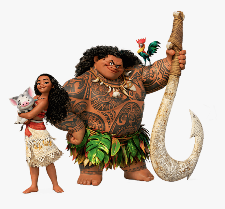 Moana Group Png - Moana Maui Pua Hei Hei, Transparent Png, Free Download