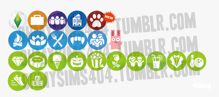 Sims 4 Pack Symbols, HD Png Download, Free Download