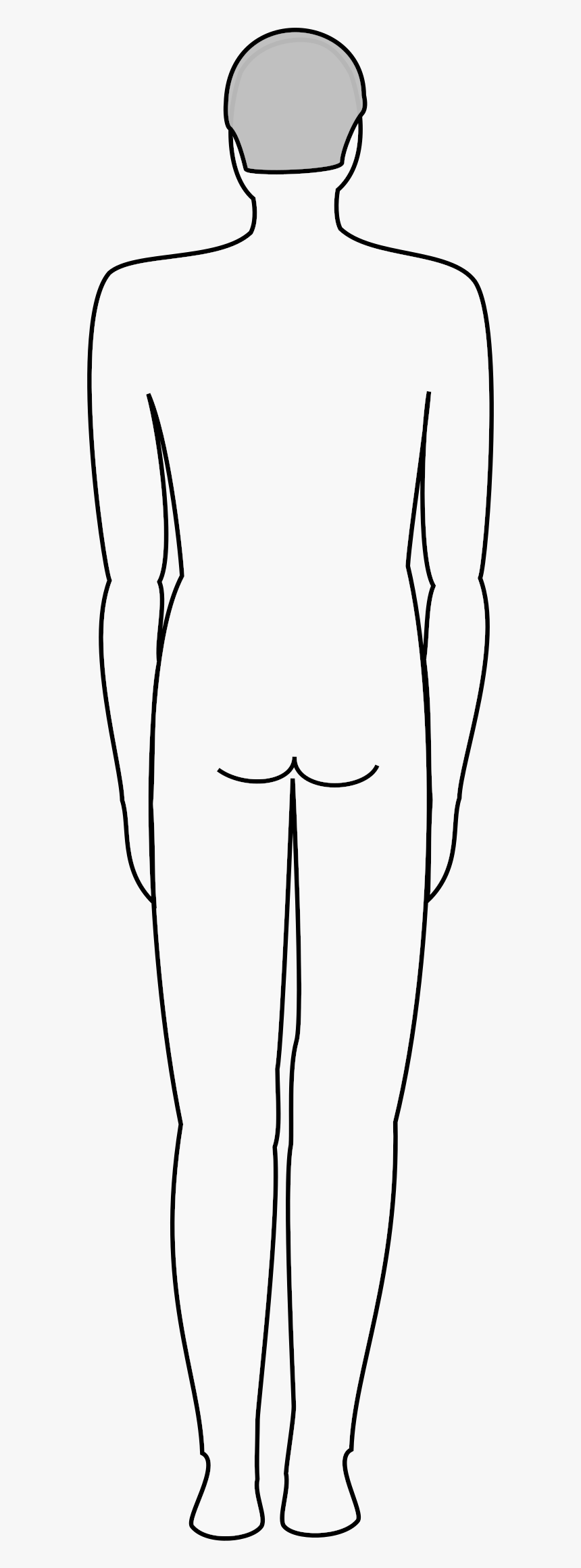 Transparent Human Being Clipart - Female Body Back Silhouette, HD Png Download, Free Download