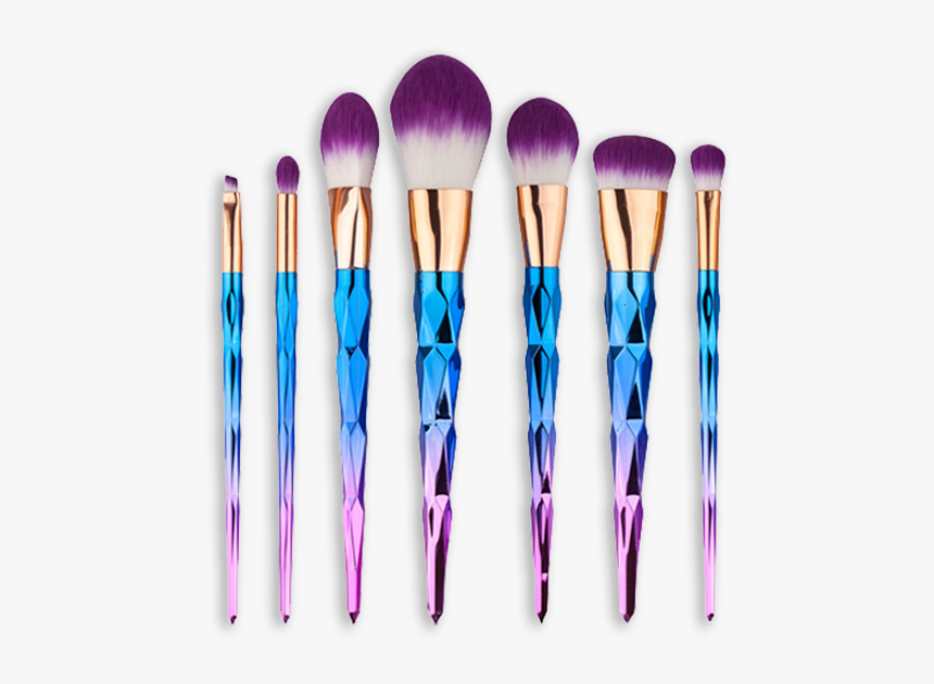 Ombre Unicorn Makeup Brushes - Unicornio Brocha De Maquillaje, HD Png Download, Free Download