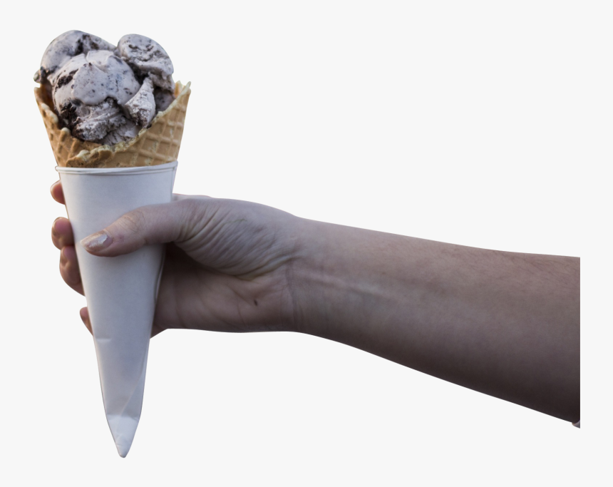 Ice Cream Cone In A Hand Png Image - Hand Ice Cream Png, Transparent Png, Free Download