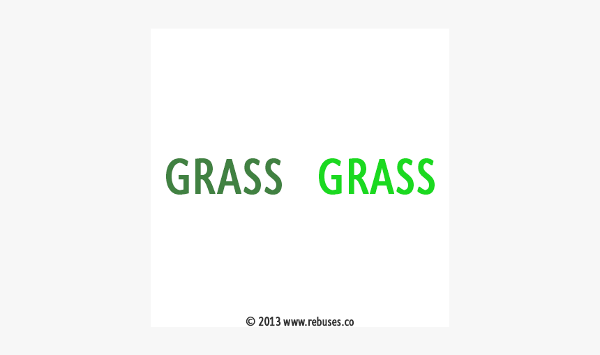 Green Grass Rebus Puzzle, HD Png Download, Free Download