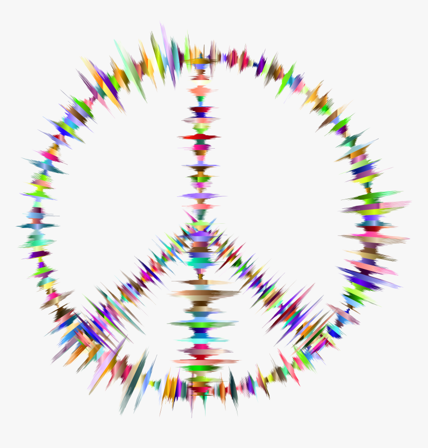 This Free Icons Png Design Of Prismatic Sound Waves - Peace Sign Clipart, Transparent Png, Free Download