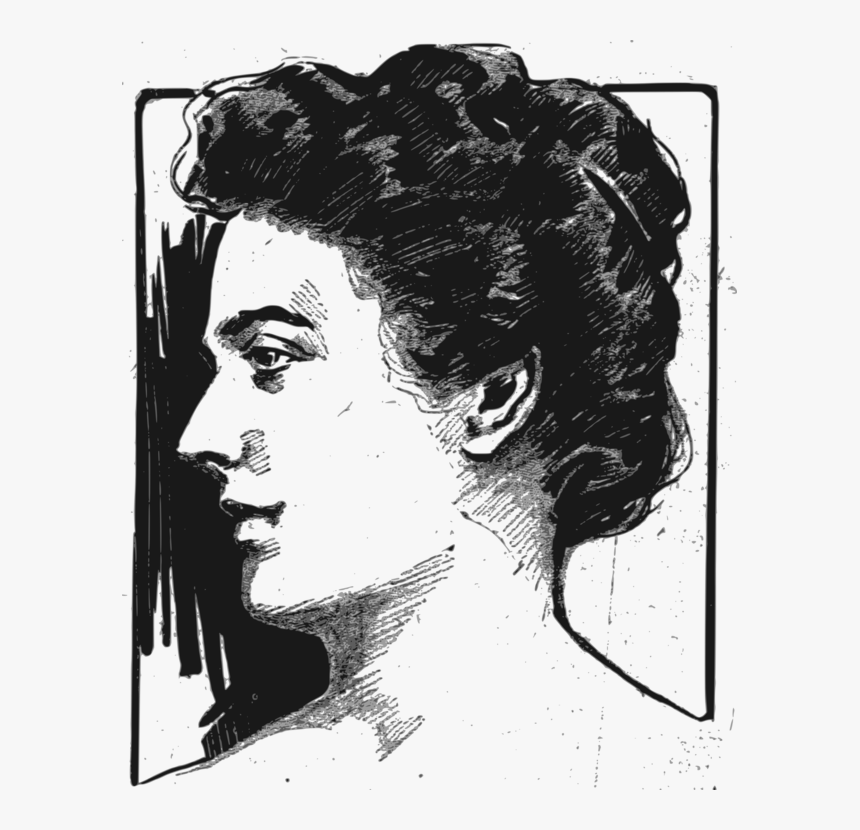 Hairstyle,art,black Hair - Hairstyles For Drawing Side Profile, HD Png Download, Free Download