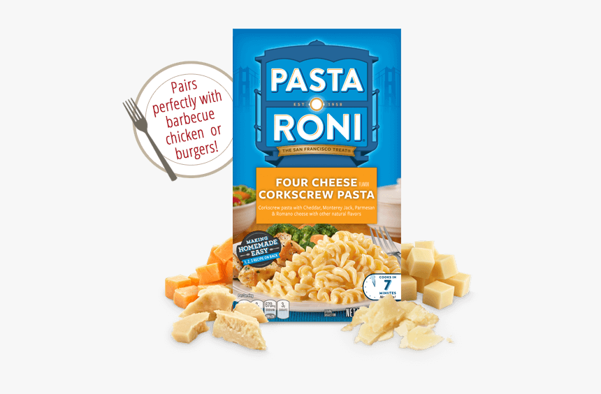 Menu Item Pasta Roni Four Cheese Corkscrew - Pasta Roni Parmesan, HD Png Download, Free Download