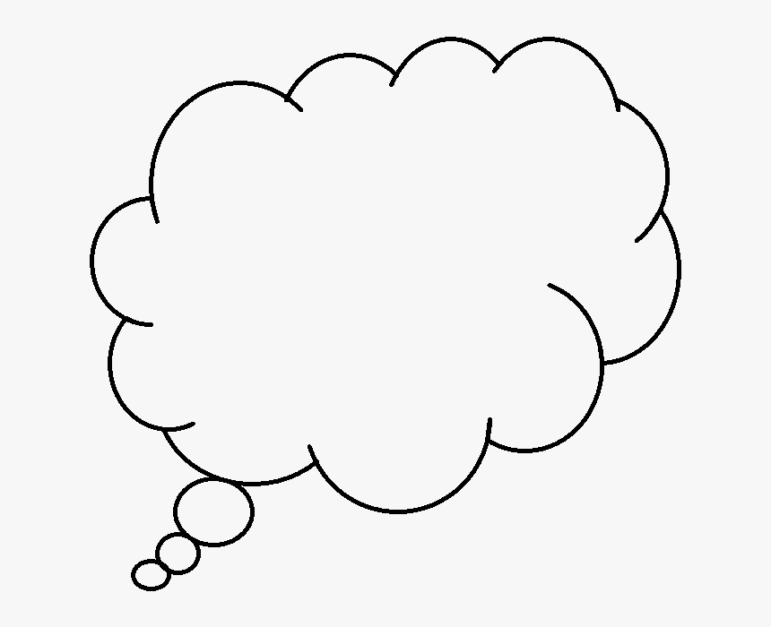 Thought Bubble Png Transparent - Line Art, Png Download, Free Download