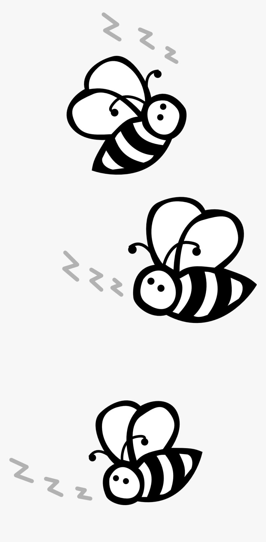 Black And White Bee Clipart, HD Png Download, Free Download