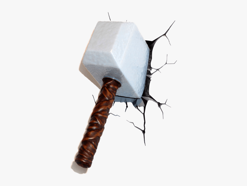 3d Thor Hammer Led N - Martillo De Thor Contra La Pared, HD Png Download, Free Download