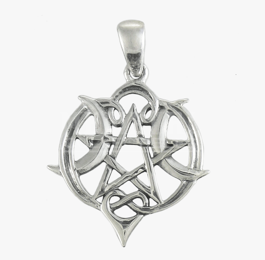 Small Silver Heart Pentacle Pendant - Locket, HD Png Download, Free Download